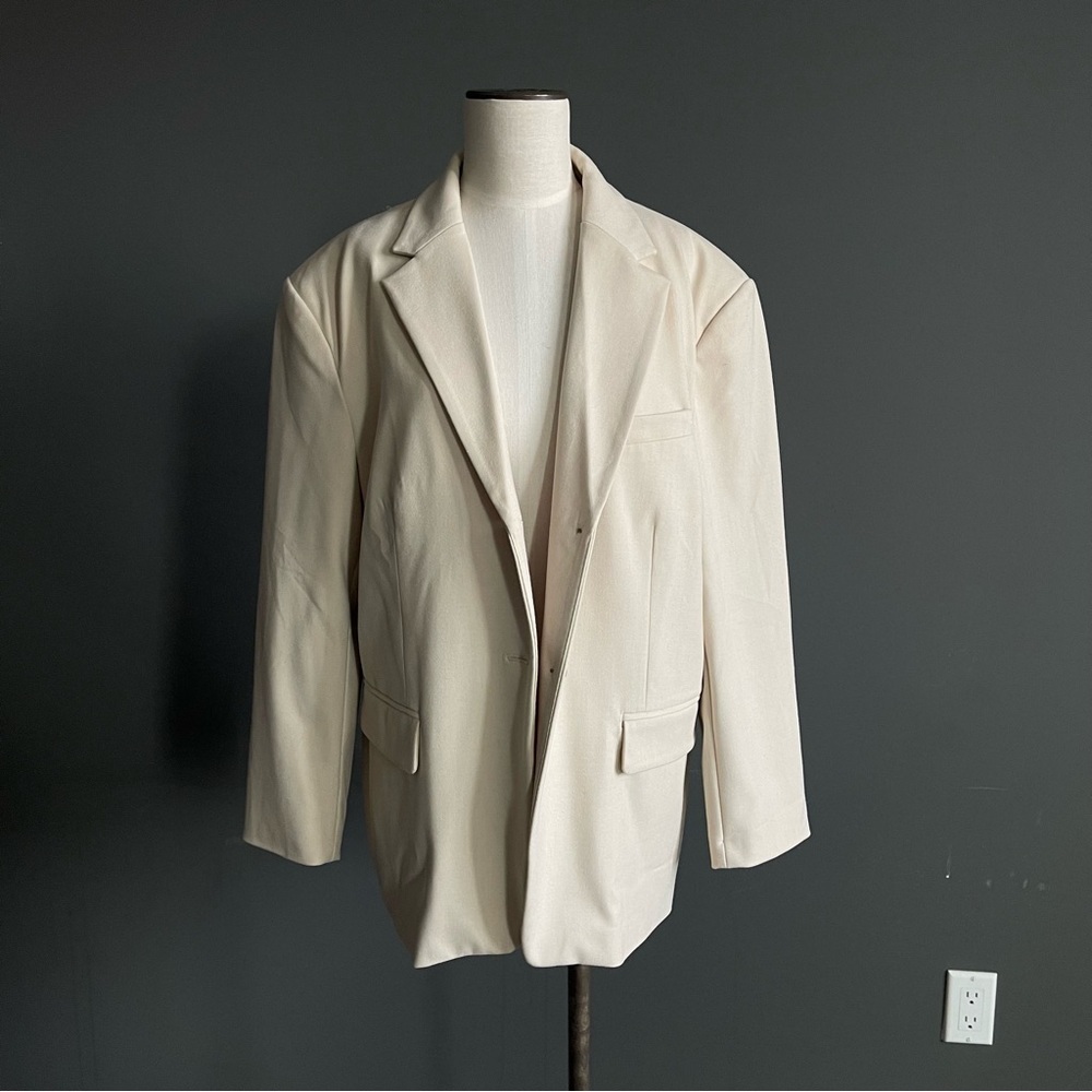 NWT Banana Republic Ivory Tailored Blazer | Cream Button Front Jacket